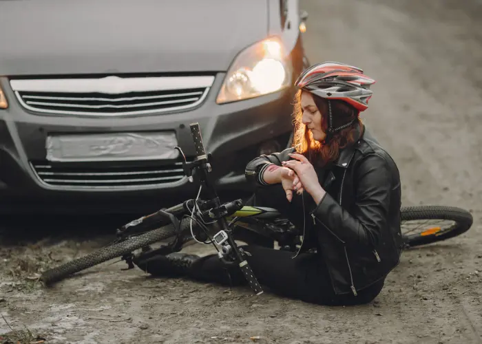 Road Accident with Bicycle and Car